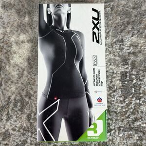 2XU Refresh Women Sz S Swim Recovery Compression Top Black Long Sleev Activewear